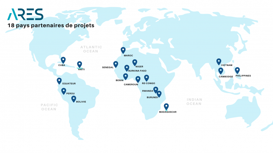 carte 18 pays partenaires